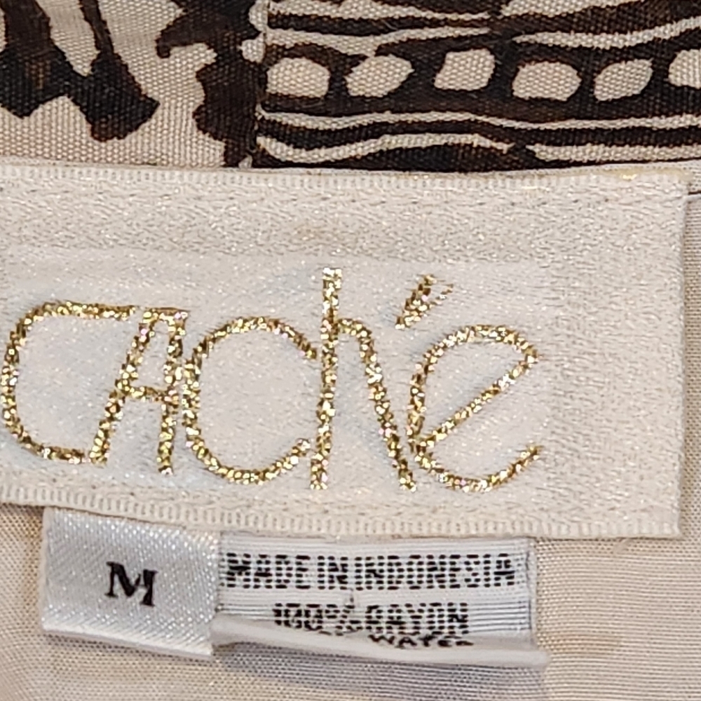 Vintage Cache African Style Patchwork Jacket Size… - image 7